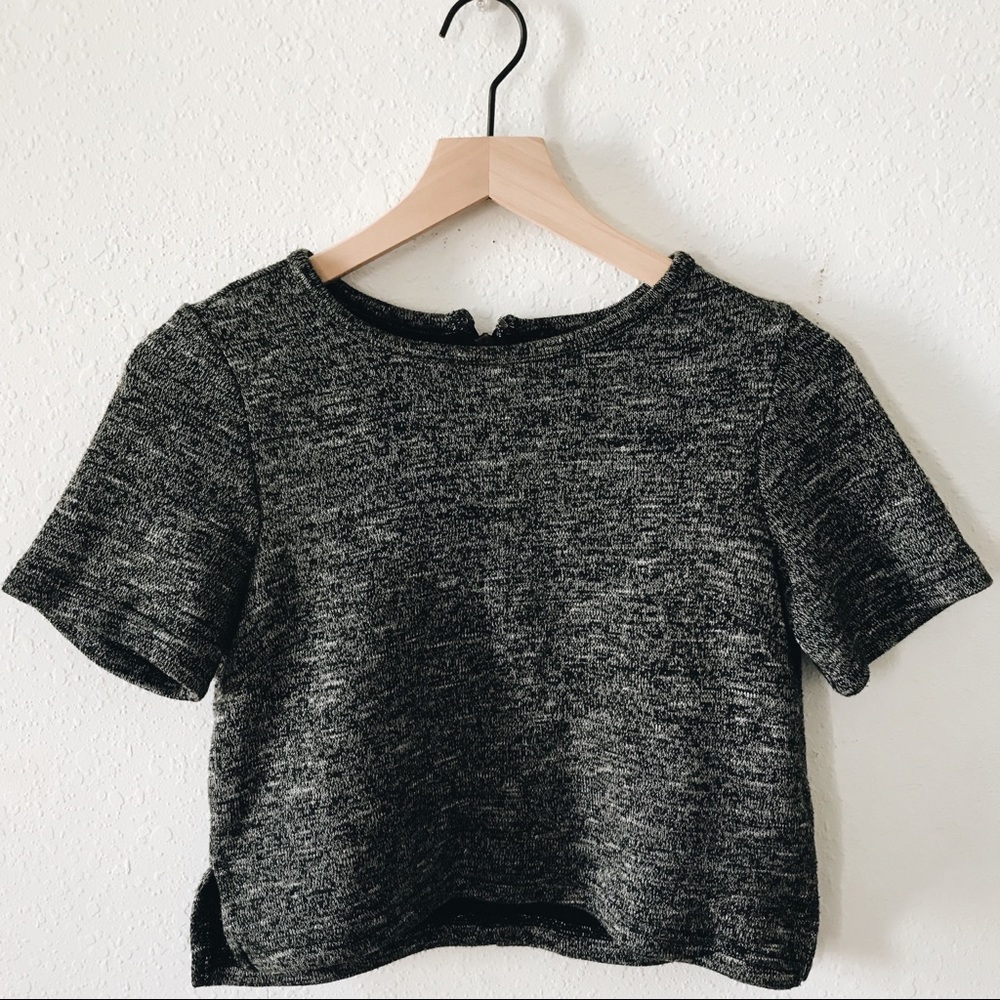 Gray Crop Top